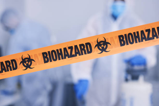 Professional Blood Cleanup technician working in Long Beach, IN